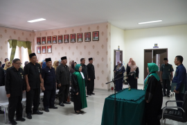 PA. Mdn - Pengadilan Agama Medan Menghadiri Pelantikan dan Pengambilan Sumpah Jabatan Hakim Pengadilan Agama Lubuk Pakam